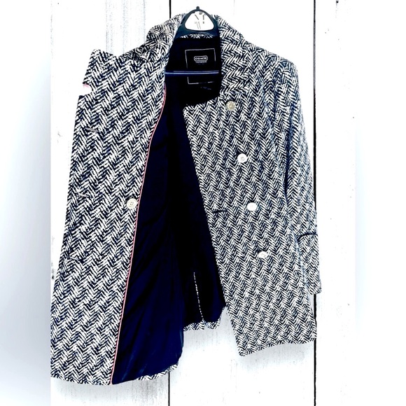 COACH Peacoat~Herringbone~Size12~NWOT! - Picture 2 of 11